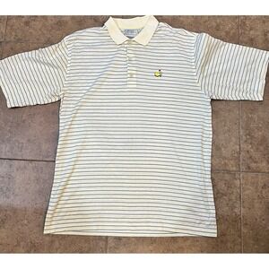 Augusta National Golf Shop Masters Polo Yellow With Stripes Size L